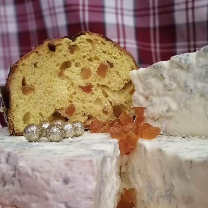 Panettone AL FORMAGGIO ERBORINATO DOLCE E ALBICOCCHE<br>500 gr