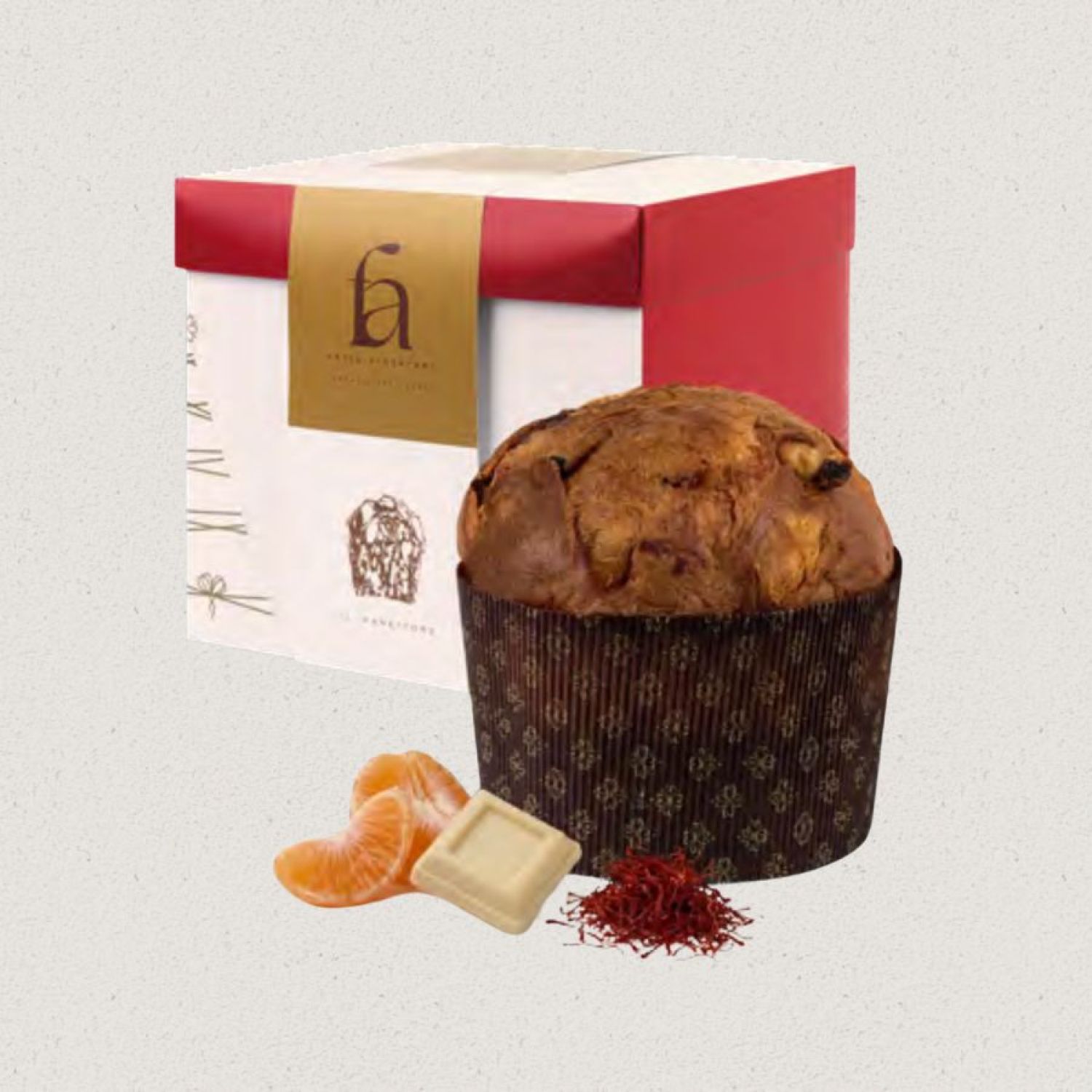 Panettone con Clementine, Cioccolato Bianco e Zafferano