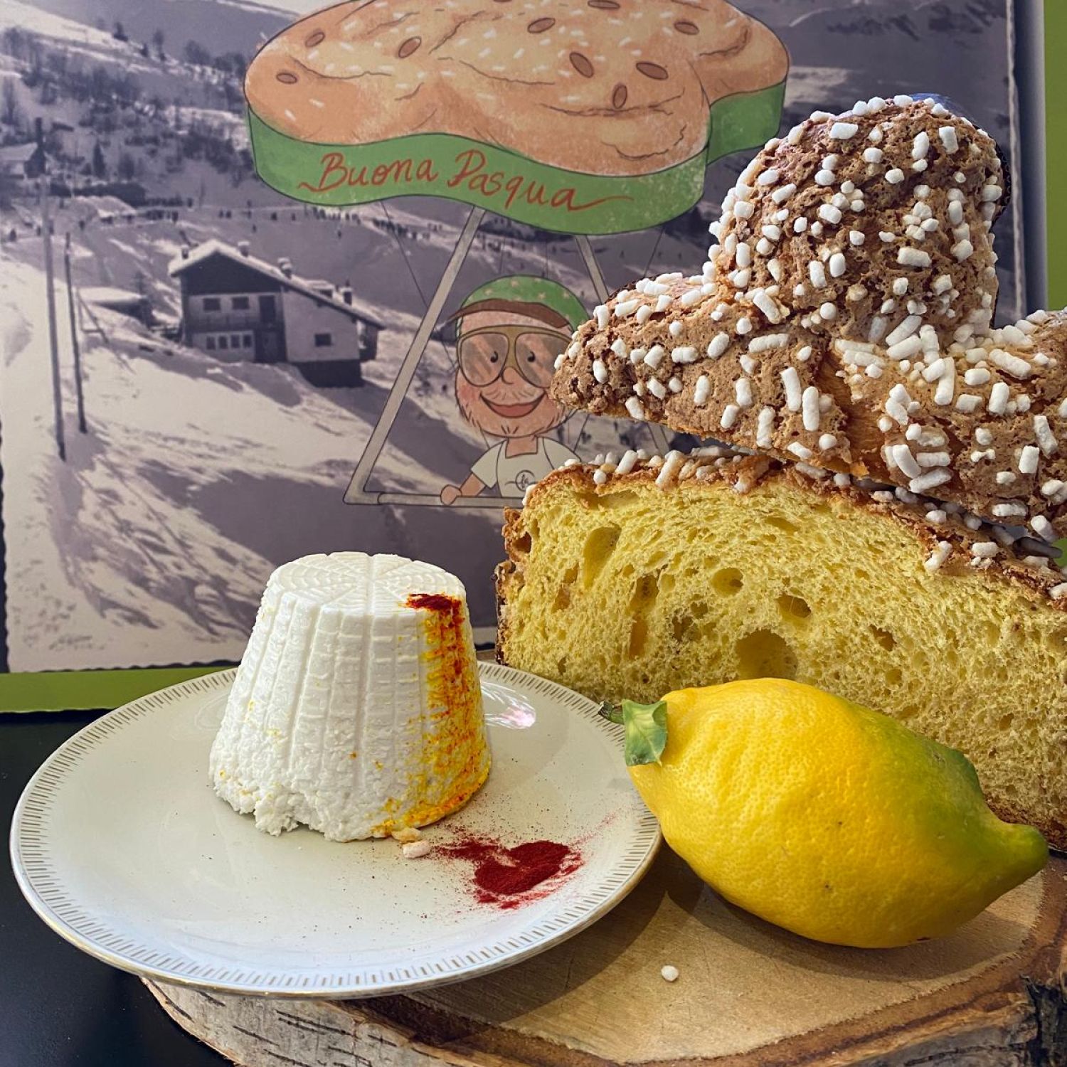 Colomba zafferano,ricotta e limonei<br>750 gr