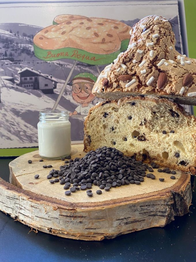Colomba con gocce di cioccolato senza canditi - 750 gr