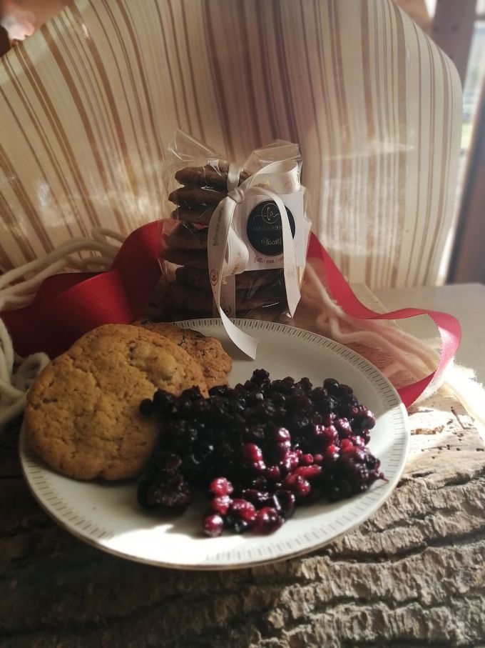 Cookies con mirtilli e cioccolato bianco